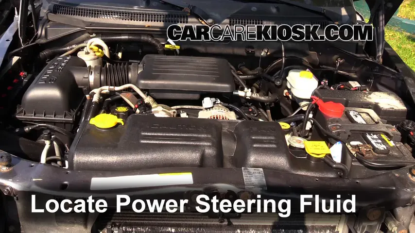 2003 Dodge Dakota SLT 4.7L V8 Crew Cab Pickup (4 Door) Power Steering Fluid Check Fluid Level